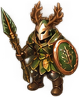 Thorn Knight, an armored defender carrying a shield and spear.